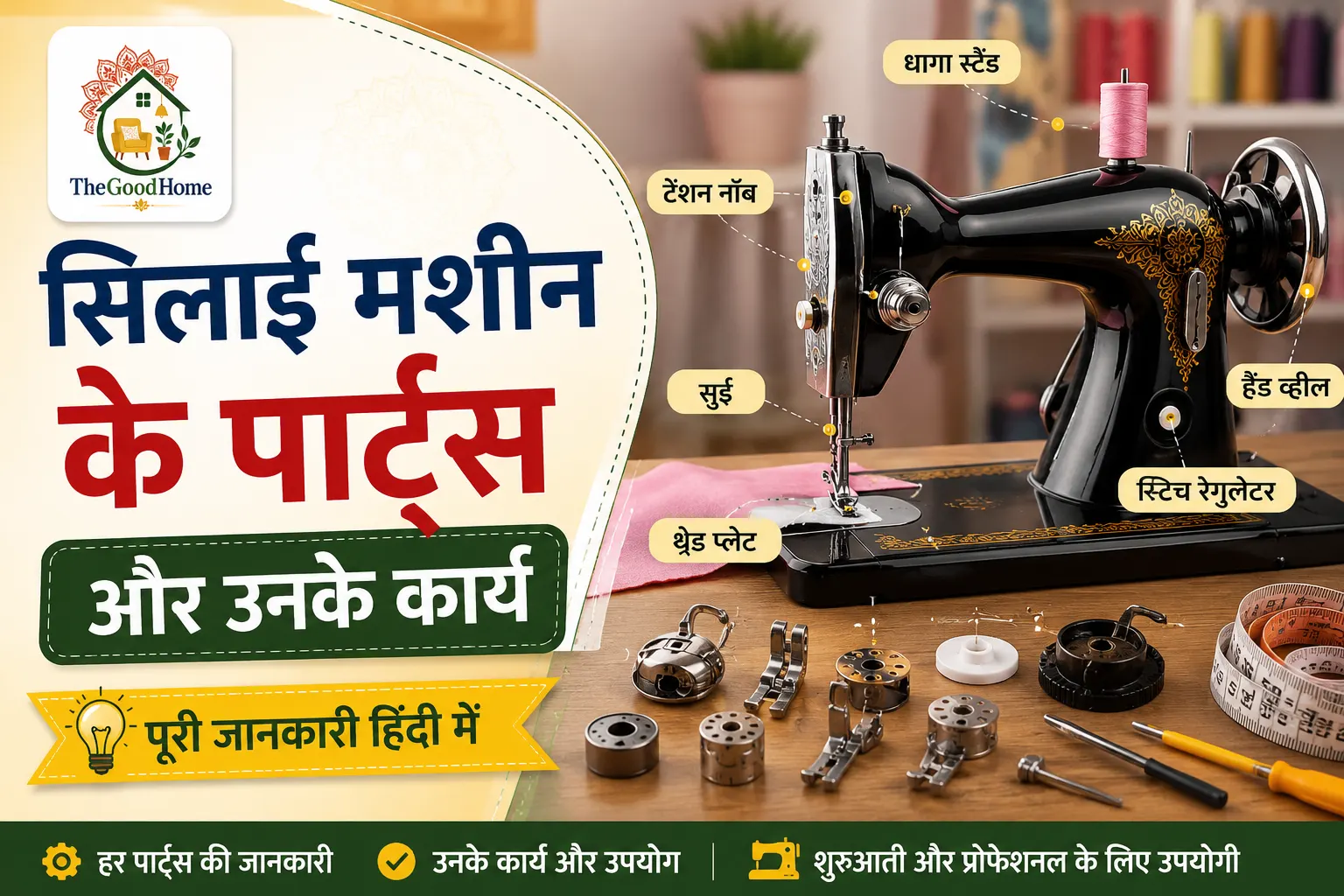 Silai machine ke parts name in hindi