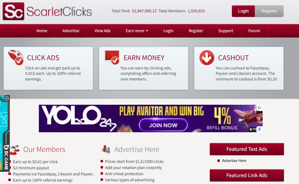 pay to click sites without investment