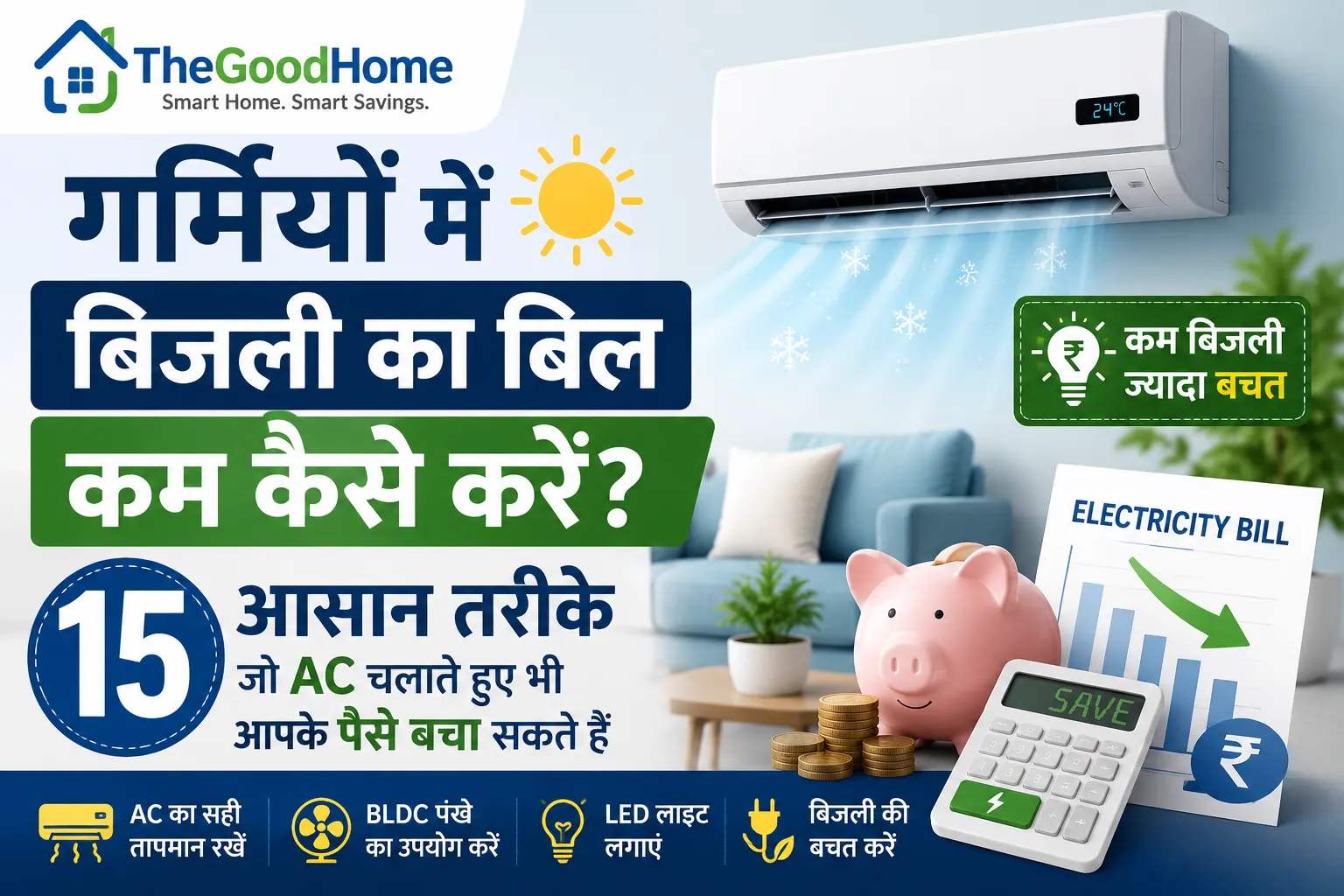 गर्मियों में बिजली का बिल कम कैसे करें