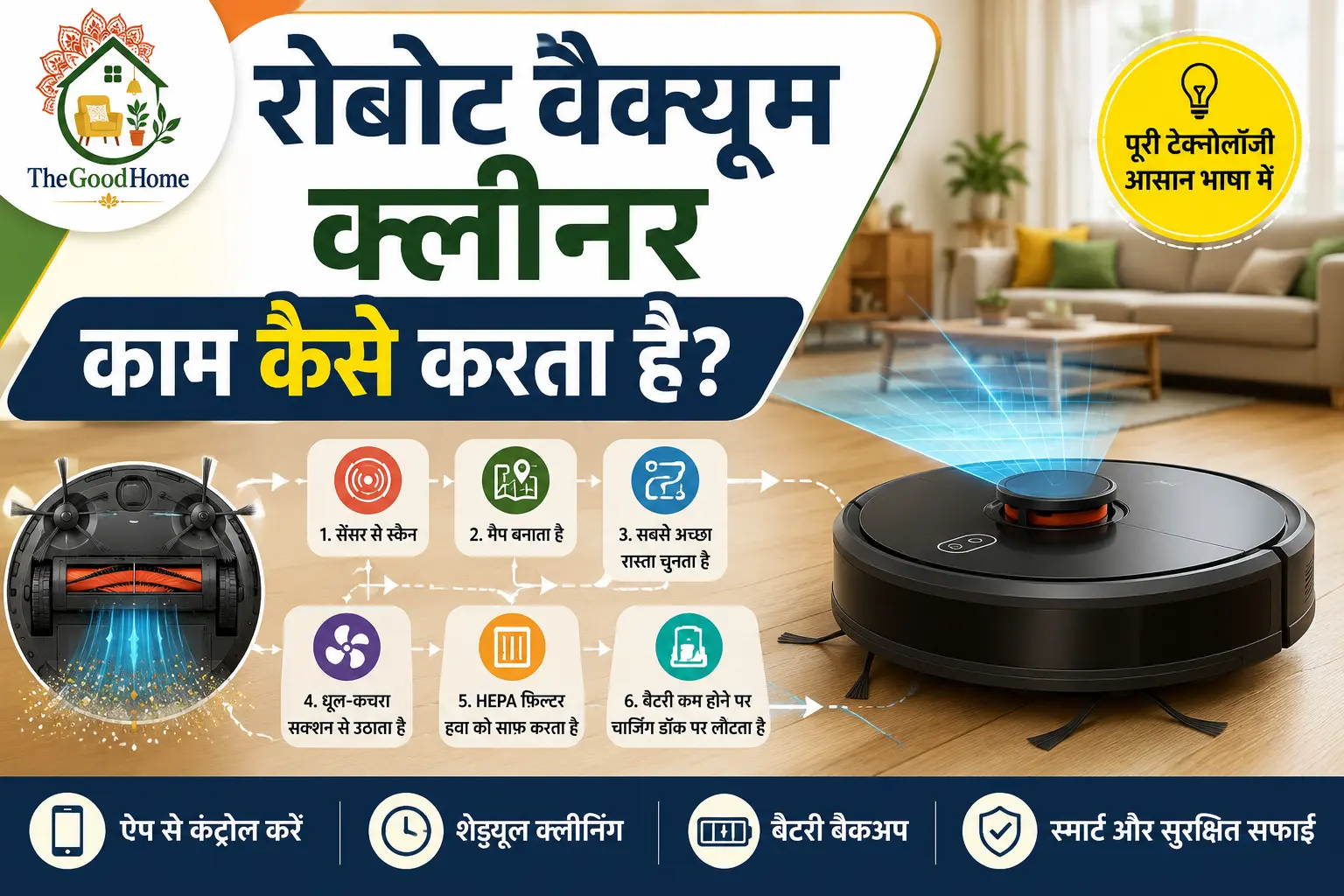 Robot Vacuum Cleaner Kaise Kam Karta Hai