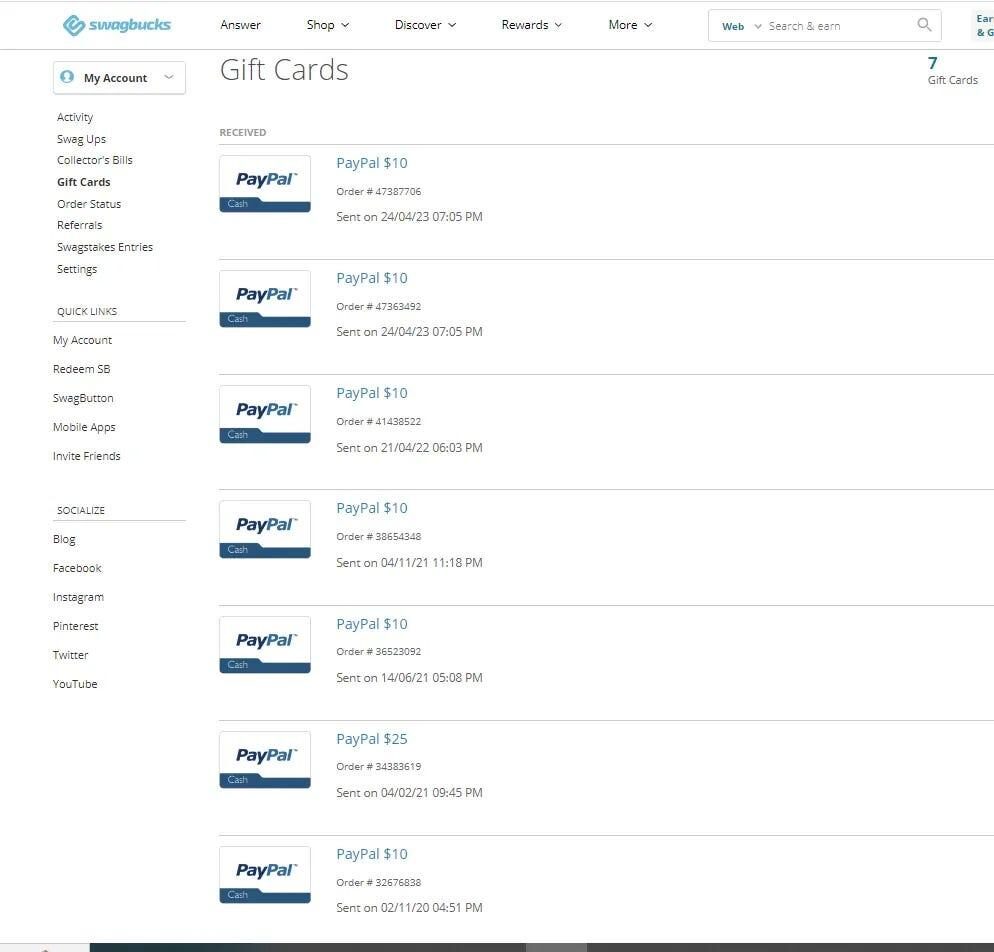 Swagbucks Payment Process