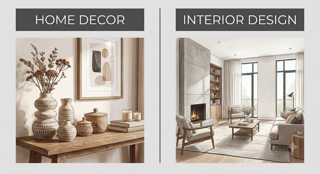 Home Decor और Interior Design में अंतर