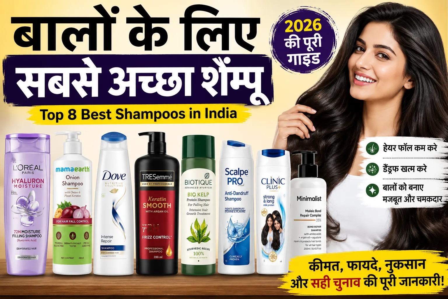 Balon ke liye sabse accha shampoo