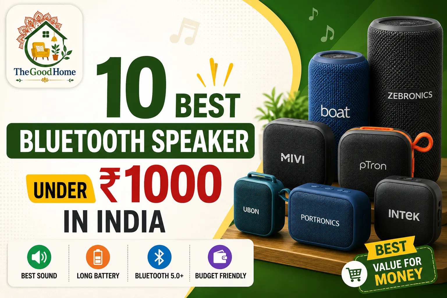 Best Bluetooth Speaker Under ₹1000 in India