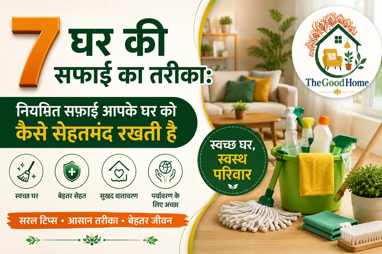 Ghar ji safai ka tarika