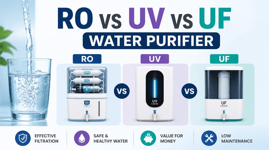 RO vs UV vs UF water purifier